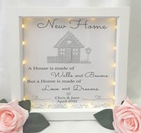 Image 7 of Personalised new home box frame, New home gift, New home Light up frame 