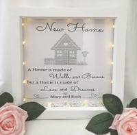 Image 10 of Personalised new home box frame, New home gift, New home Light up frame 