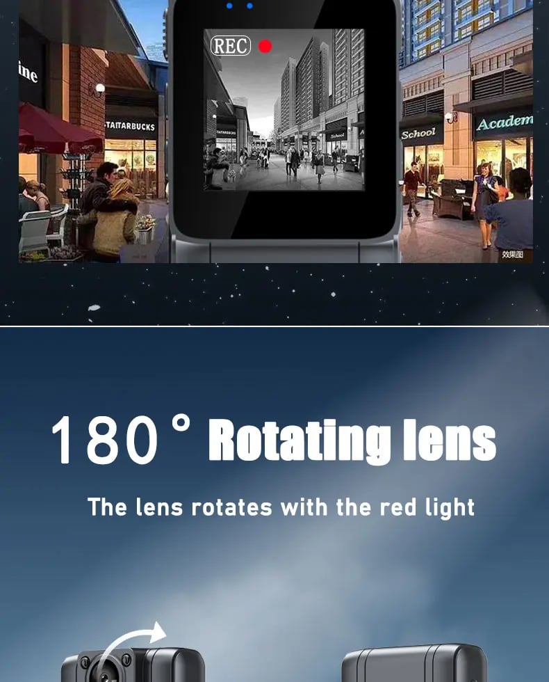 1080P HD Mini Camera - Portable BodyCam with Night Vision