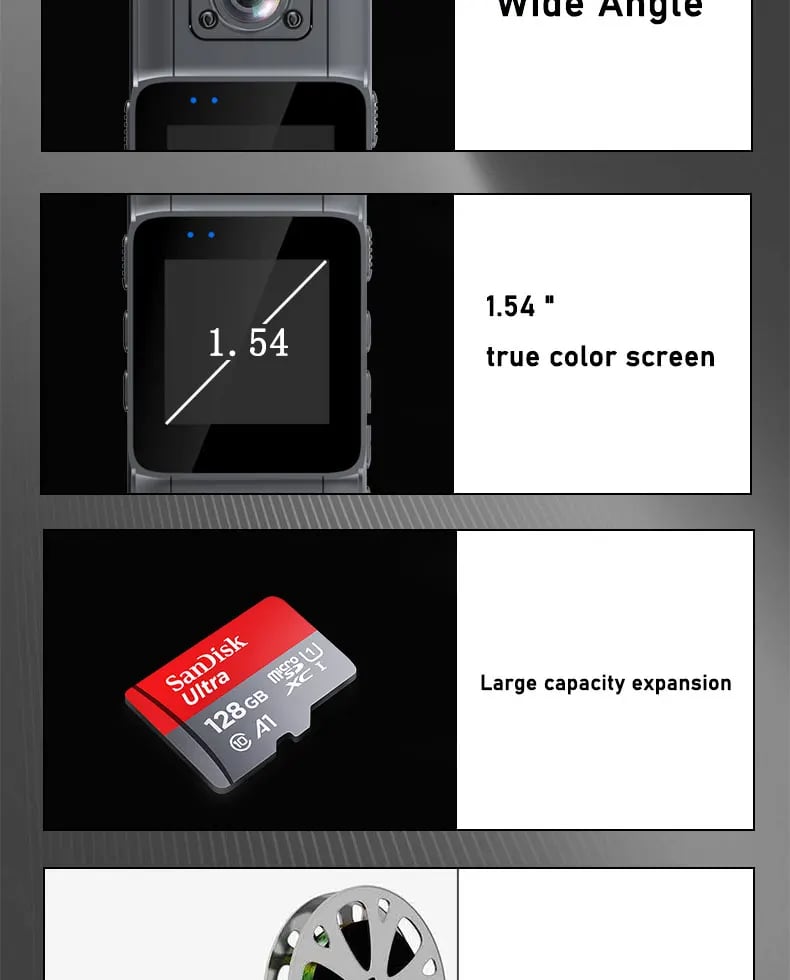 1080P HD Mini Camera - Portable BodyCam with Night Vision