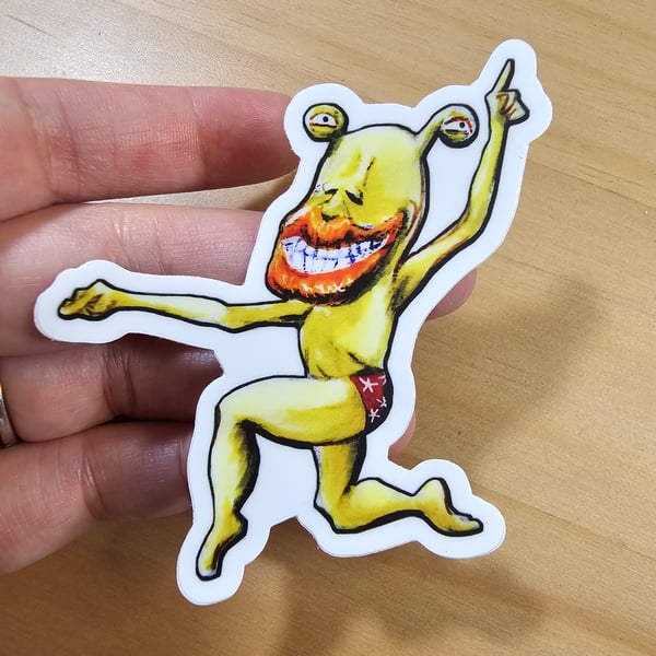 Image of Sassy Ojama Yellow Vinyl Sticker