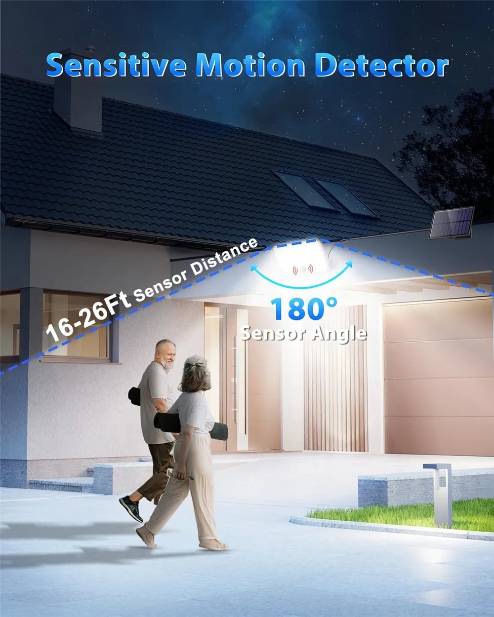 172LED Solar Light Outdoor Waterproof Motion Sensor Floodlight with Remote Control