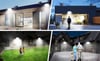 172LED Solar Light Outdoor Waterproof Motion Sensor Floodlight with Remote Control