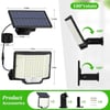 172LED Solar Light Outdoor Waterproof Motion Sensor Floodlight with Remote Control