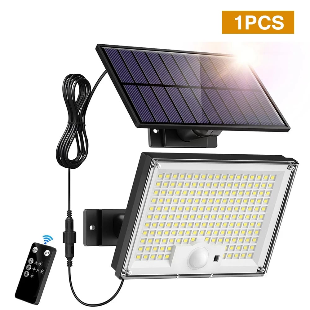 172LED Solar Light Outdoor Waterproof Motion Sensor Floodlight with Remote Control