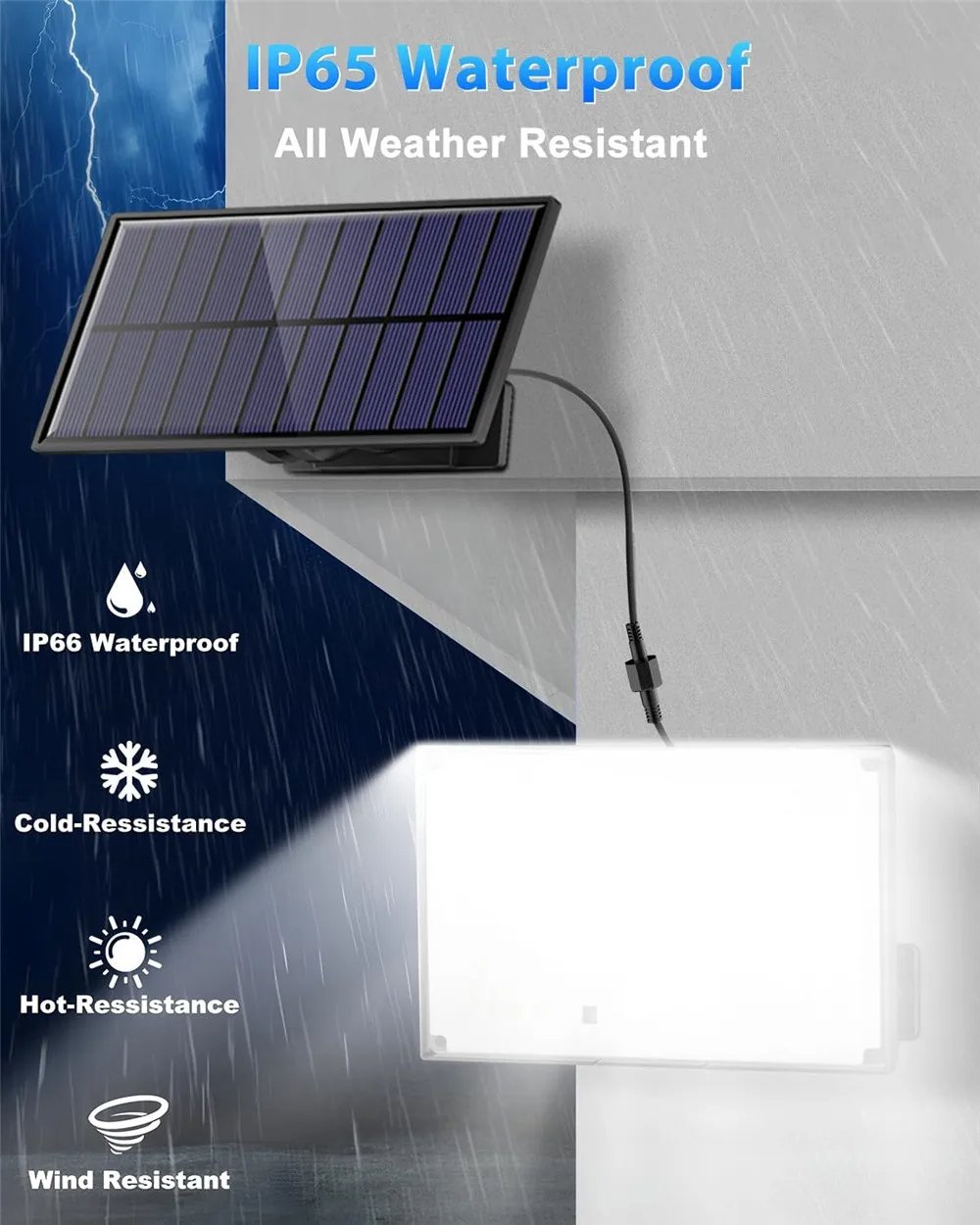 172LED Solar Light Outdoor Waterproof Motion Sensor Floodlight with Remote Control
