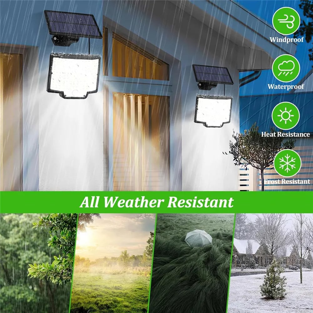 172LED Solar Light Outdoor Waterproof Motion Sensor Floodlight with Remote Control