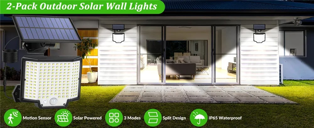 172LED Solar Light Outdoor Waterproof Motion Sensor Floodlight with Remote Control