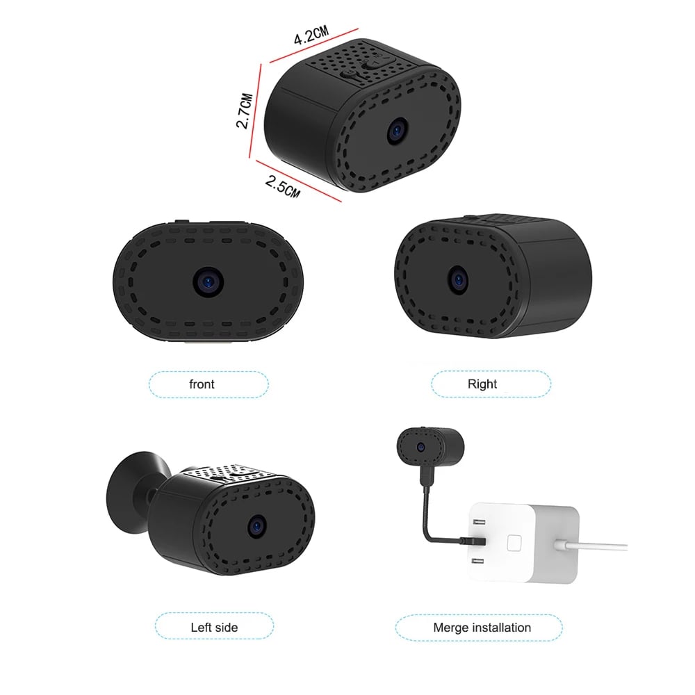 Mini Wireless WiFi Remote Monitor Camera - Tiny Smart IP Camera with 32GB SD Card