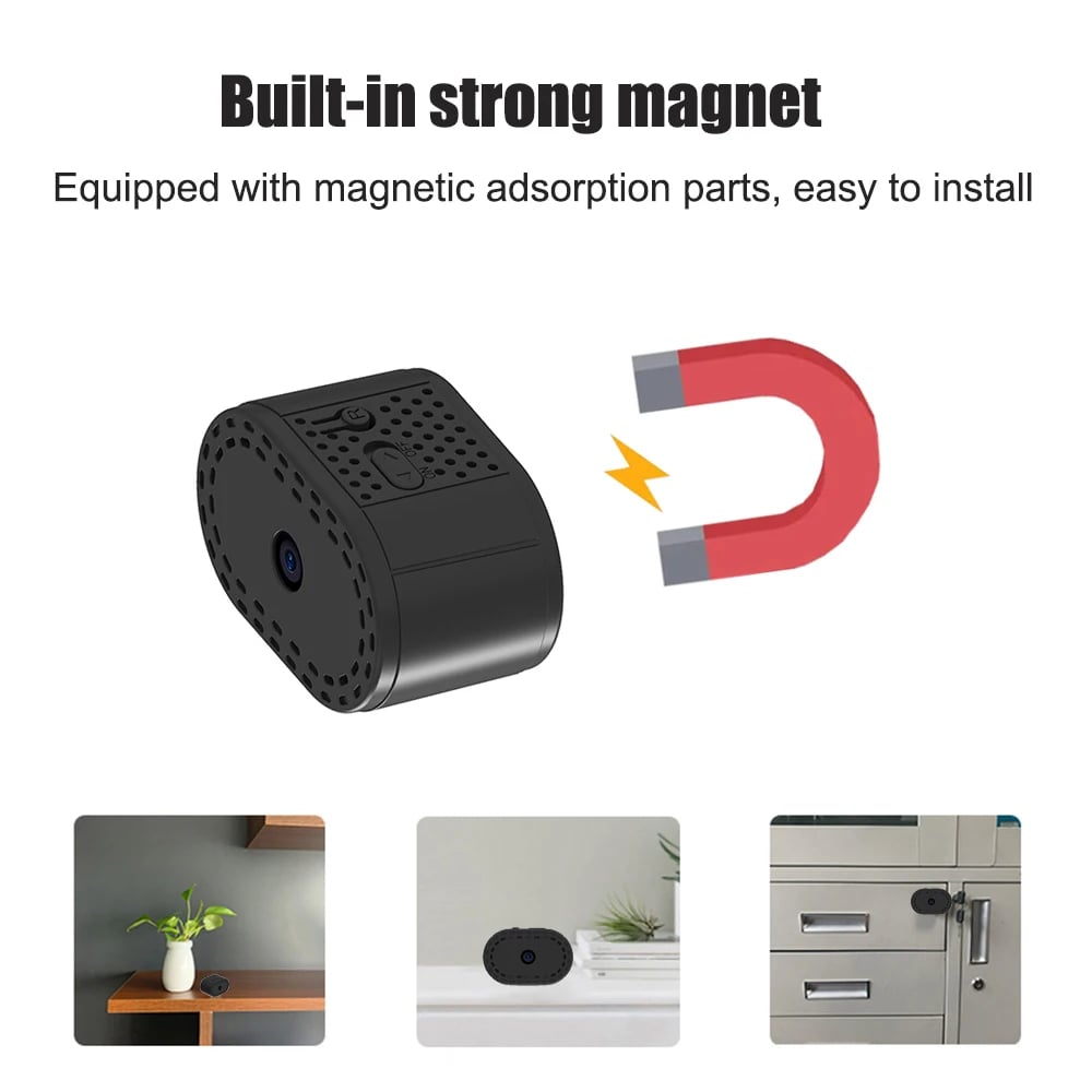 Mini Wireless WiFi Remote Monitor Camera - Tiny Smart IP Camera with 32GB SD Card