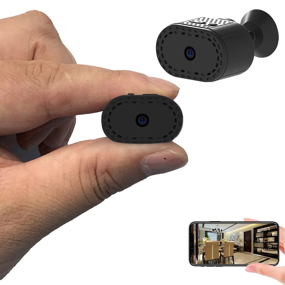 Mini Wireless WiFi Remote Monitor Camera - Tiny Smart IP Camera with 32GB SD Card