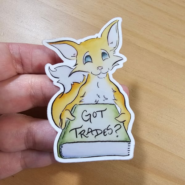 Image of Got Trades? Vinyl Fox Sticker