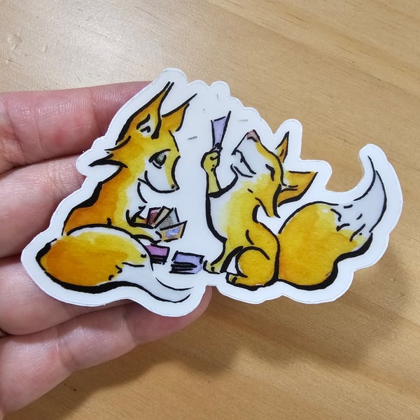 Image of Foxy Friends Transparent Vinyl Sticker 