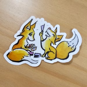 Image of Foxy Friends Transparent Vinyl Sticker 