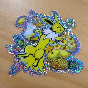 Image of Yellow Sweets Jolteon Glitter Sticker