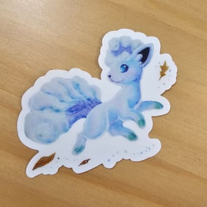 Image of Alolan Vulpix Transparent Vinyl Sticker 