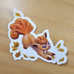 Image of Autumn Vulpix Transparent Vinyl Sticker 