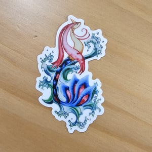 Image of Milotic Watercolor Transparent Vinyl Sticker 