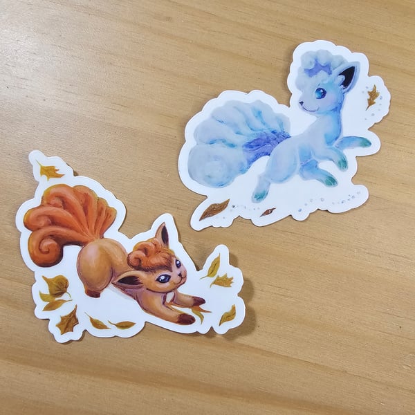 Image of Vulpix Transparent Vinyl Sticker Bundle