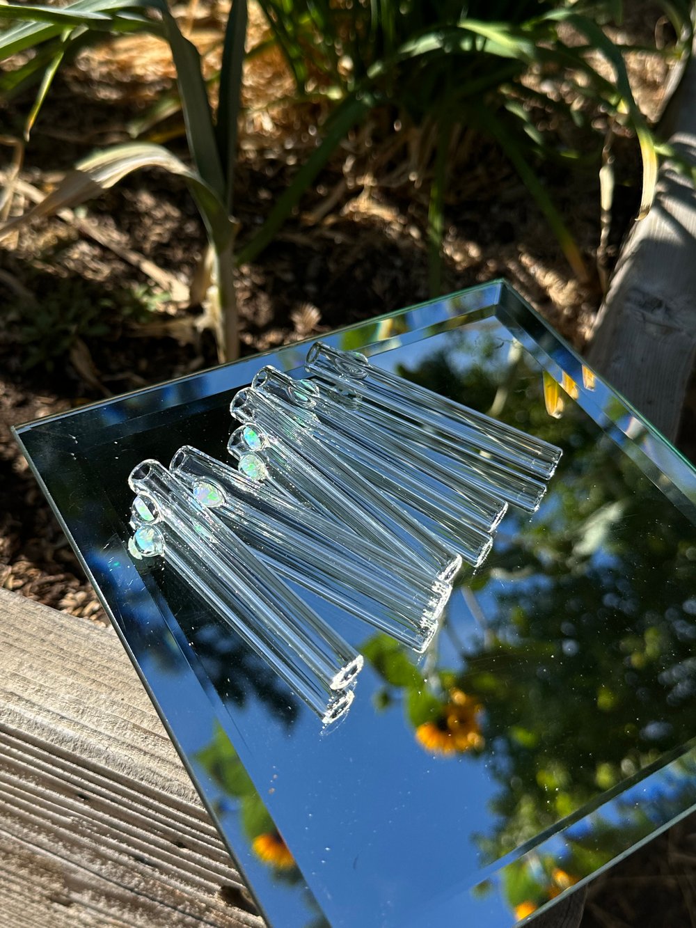 Image of Mini Glass Opal Straw