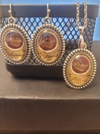 Cigar Inspired  Vintage Necklace &Earring Set