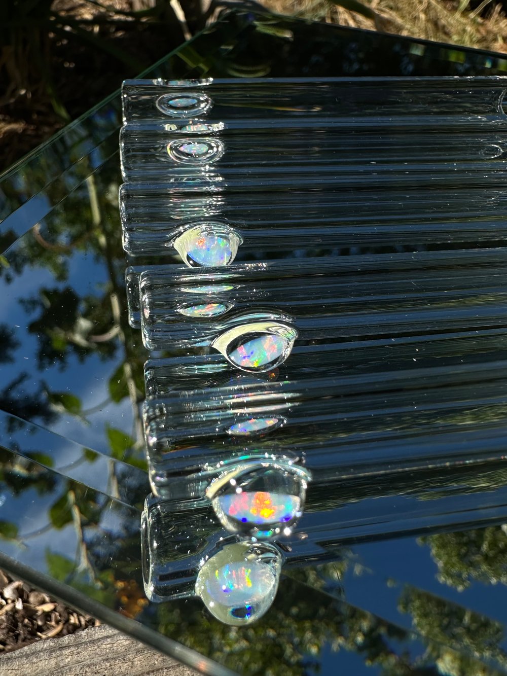 Image of Mini Glass Opal Straw