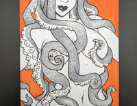 Image 1 of Tentacle Babe - Original Art - Mixed Media