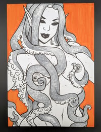 Image 2 of Tentacle Babe - Original Art - Mixed Media