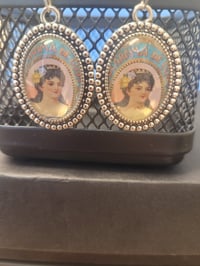 Image 3 of Vintage Earring Set- Cigar Band Inspired