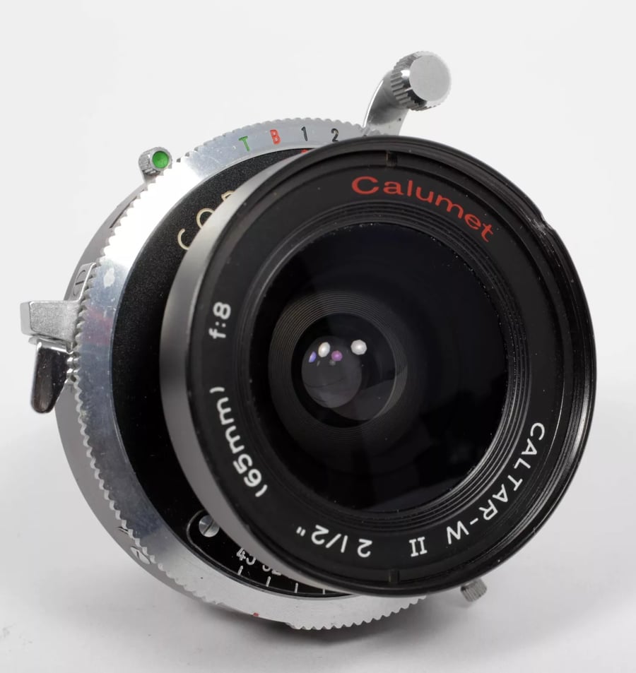 Image of Schneider Super Angulon MC 65mm F8 lens in Copal #0 shutter (Caltar W - II)