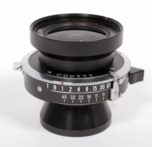 Image of Schneider Super Angulon MC 65mm F8 lens in Copal #0 shutter (Caltar W - II)