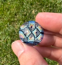 Image of Rainbow tribal backed in blue 22.5mm