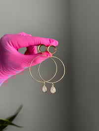 Image 3 of Simple Hoops (Rose Gold)