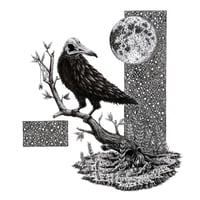 Lunar Crow 8"x8" Print