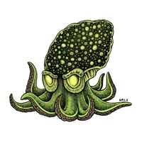 Little Green Octopus 8"x8"