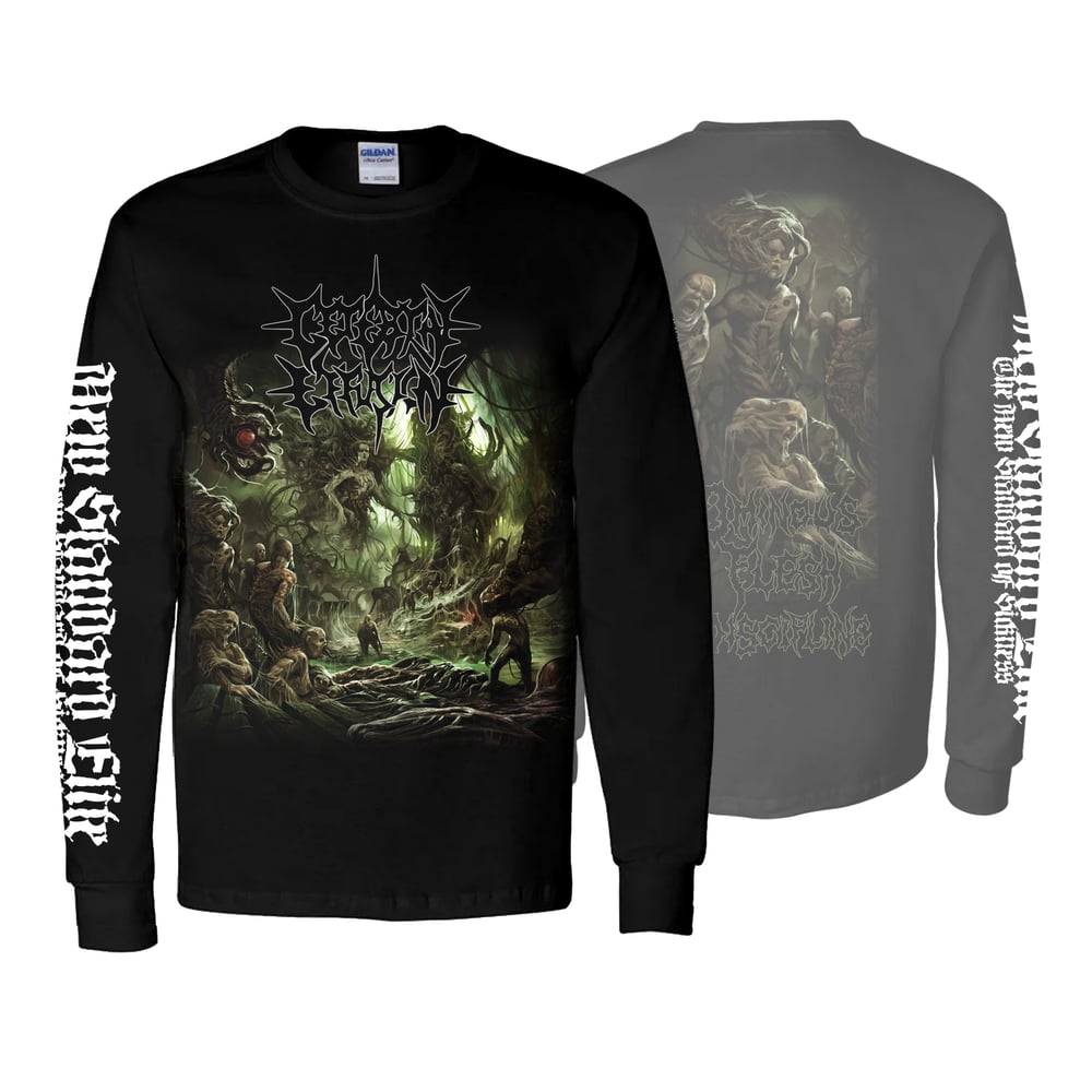 Image of CEREBRAL EFFUSION "OMINOUS FLESH DISCIPLINE" LONG SLEEVE