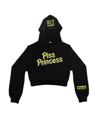 Image 1 of PISS PRINCESS CROPPED HOODIE