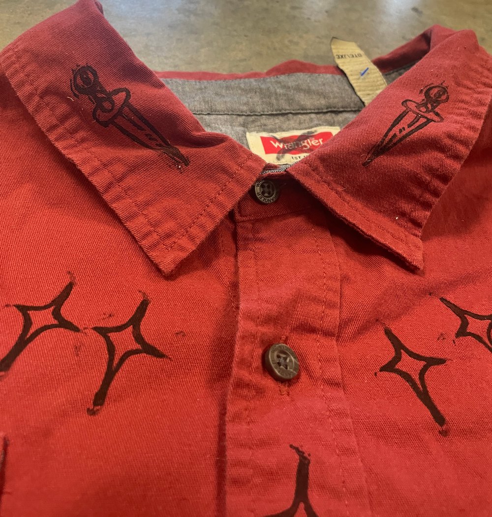 Red Collared Shirt