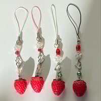 Image 1 of Strawberry phone charm 