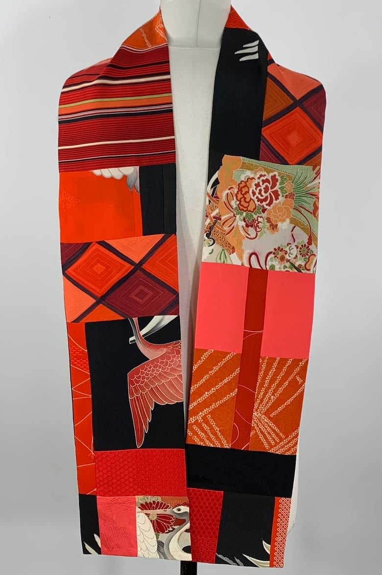 Image of Black and Coral Dance Scarf