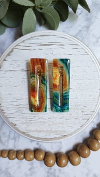 Image 1 of Green Agate Hair Barrett Large