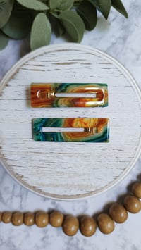 Image 2 of Green Agate Hair Barrett Large