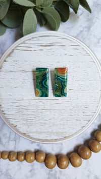Image 1 of Green Agate Hair Barrett (S)