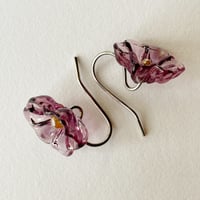 Image 3 of Amethyst Flower Earrings