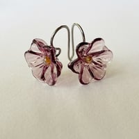 Image 6 of Amethyst Flower Earrings
