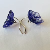 Image 3 of Violet Flower Earrings