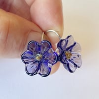 Image 4 of Violet Flower Earrings