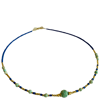 Gold Lapis & Turquoise Bobble Bead Necklace 2.