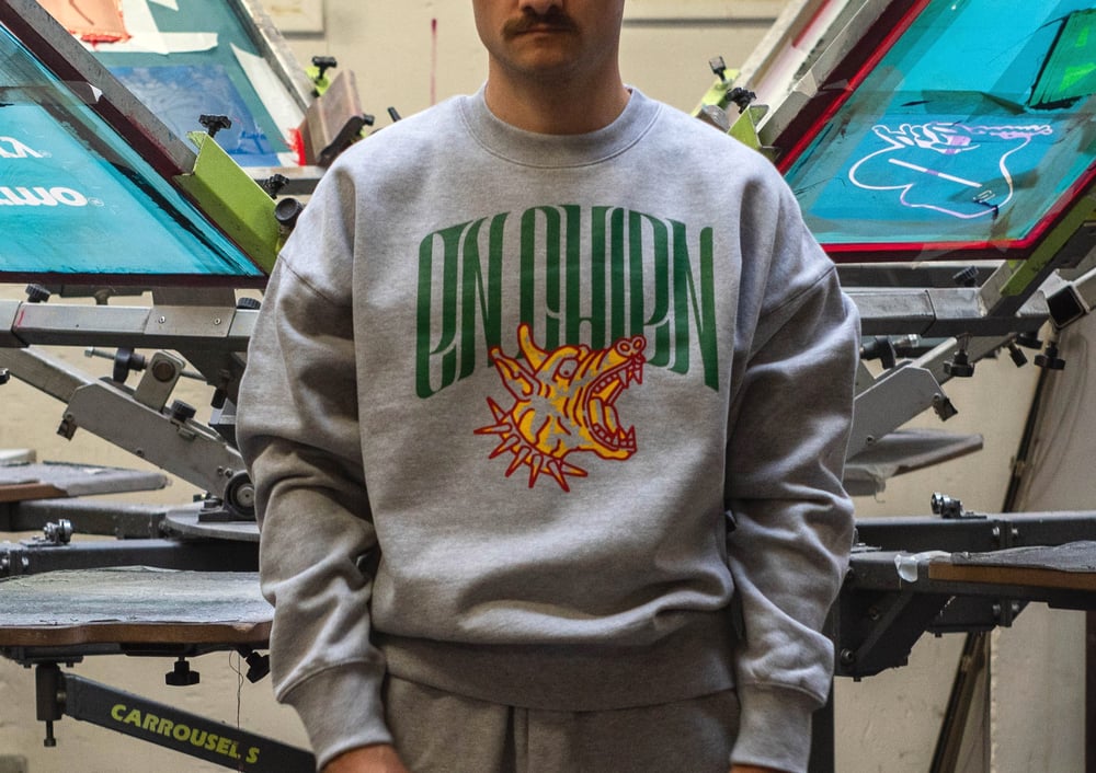 Image of Crewneck EN CHIEN gris chiné