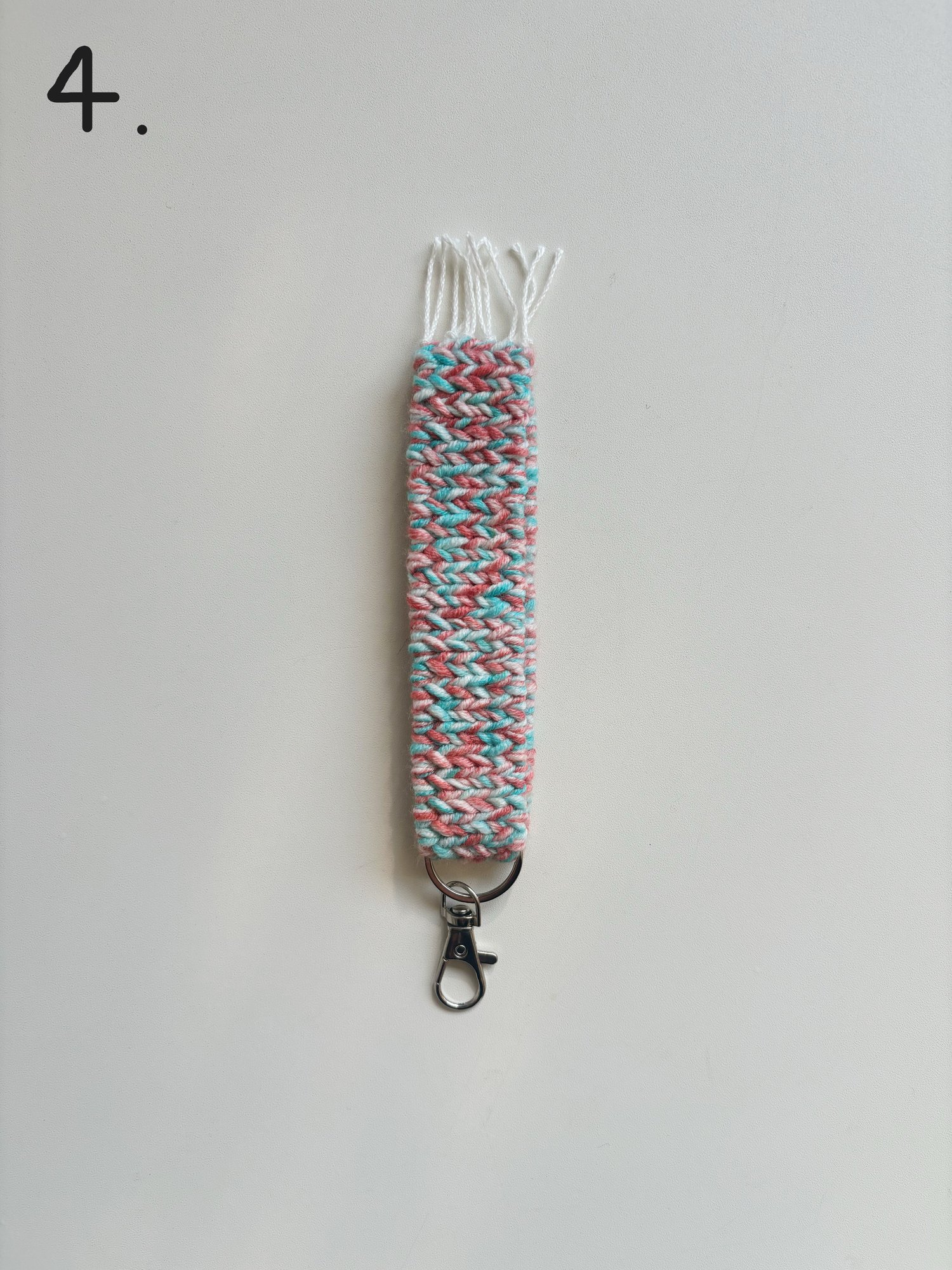 Image of Colourful Woven Wristlet Keyring 